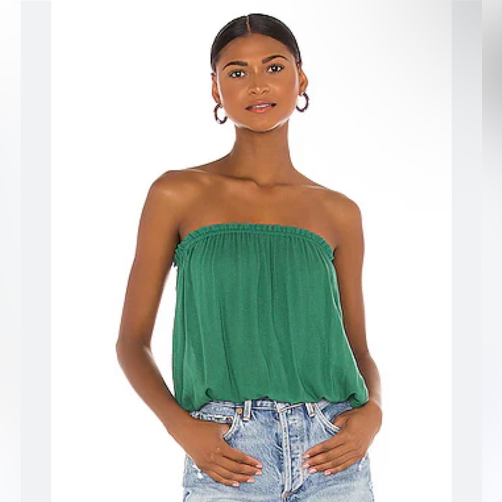 NWT Emerald Green Strapless Blouse